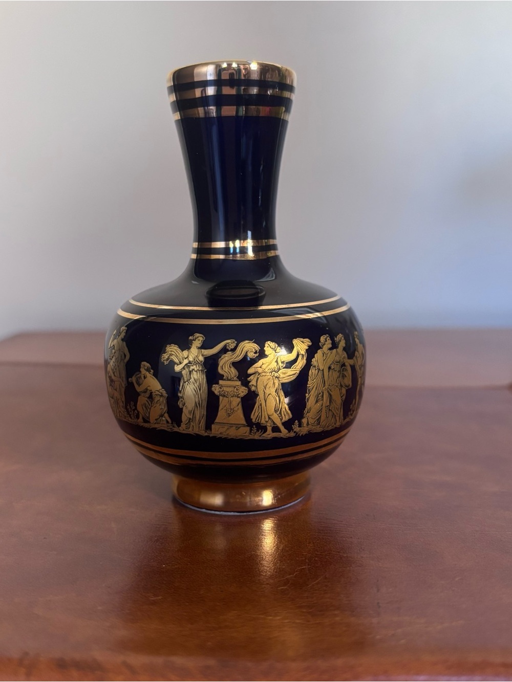 Antique Apollon Keramik Archangelos Todos Vase, 24K